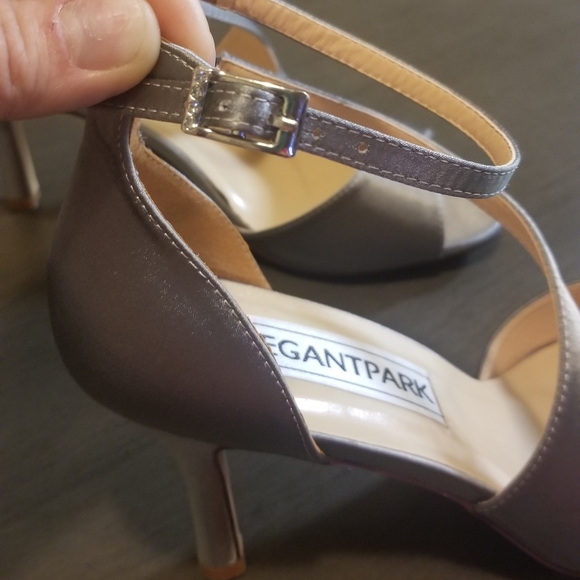 ElegantPark Women's Peep Toe High Heels Ankle Straps Buckles Satin Evening Party - Picture 4 of 8